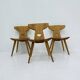 Chaises de salle à manger Jacob Kielland-Brandt en pin massif, Danemark, années 1960.
