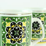 Set of 4 mugs in porcelain, Czechoslovakia 1960s