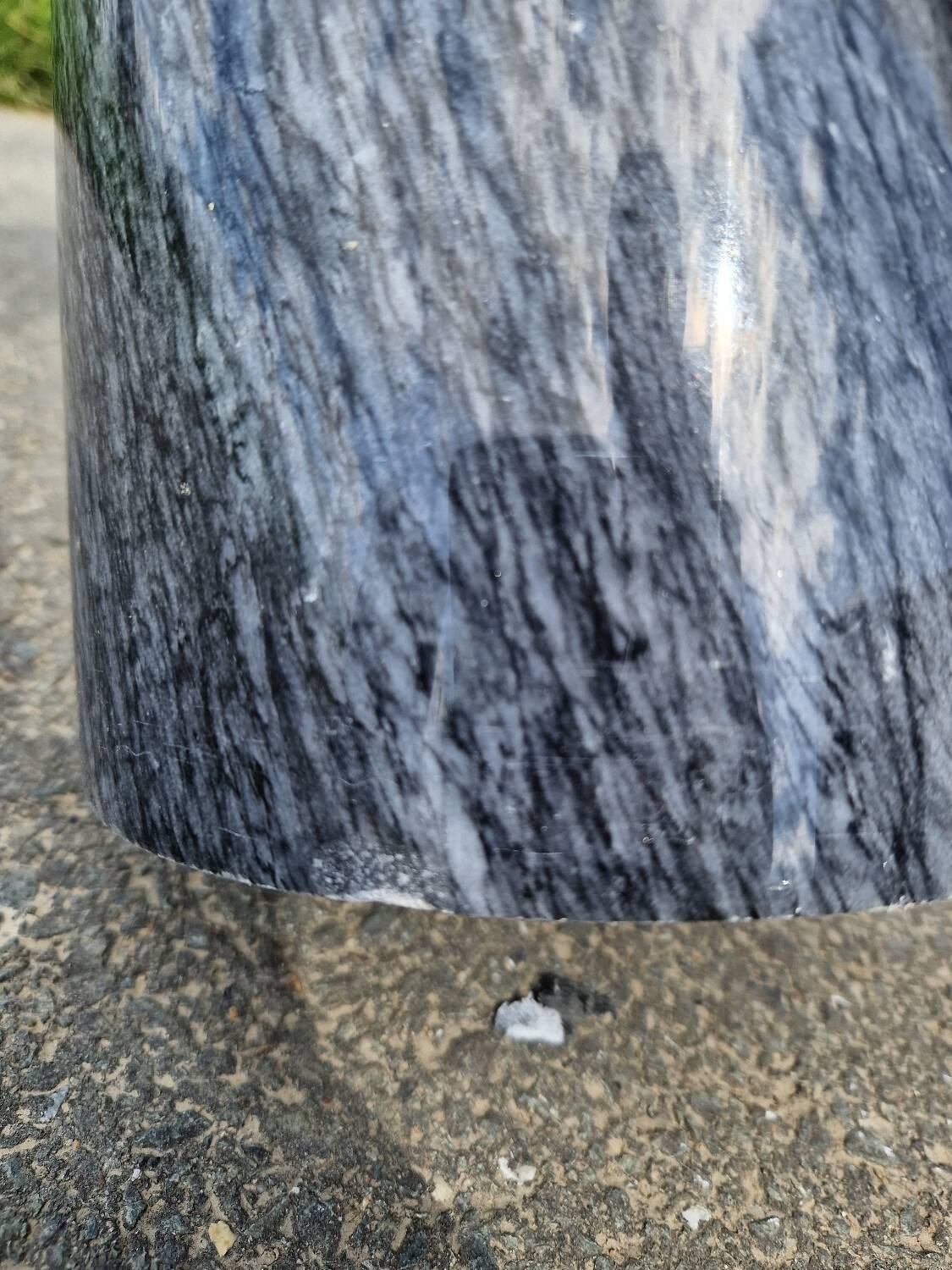 Vintage sculptural marble and glass coffee table from the 80s