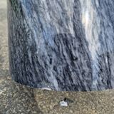 Vintage sculptural coffee table in marble and glass from the 80s