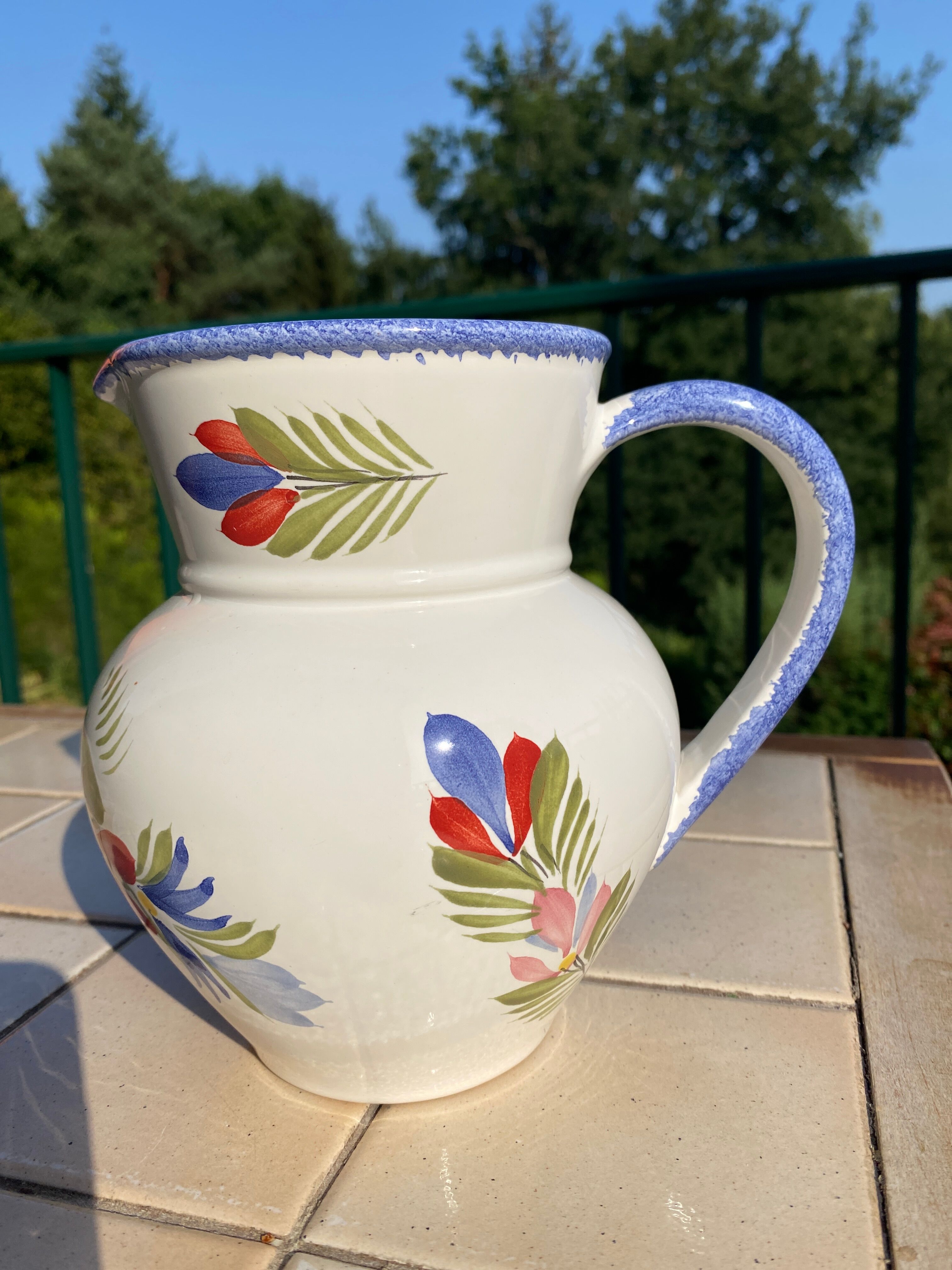Vintage Quimper water/milk pitcher