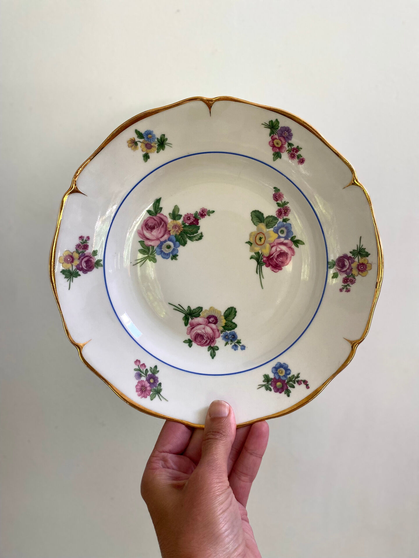8 deep plates in Foëcy porcelain - 1930