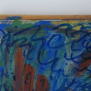 Abstract painting portrait of vintage woman year 60/70