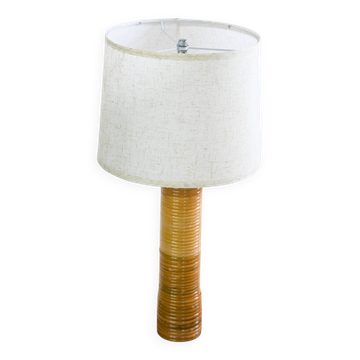 Lampe de table en rotin de style moderne du milieu du siècle