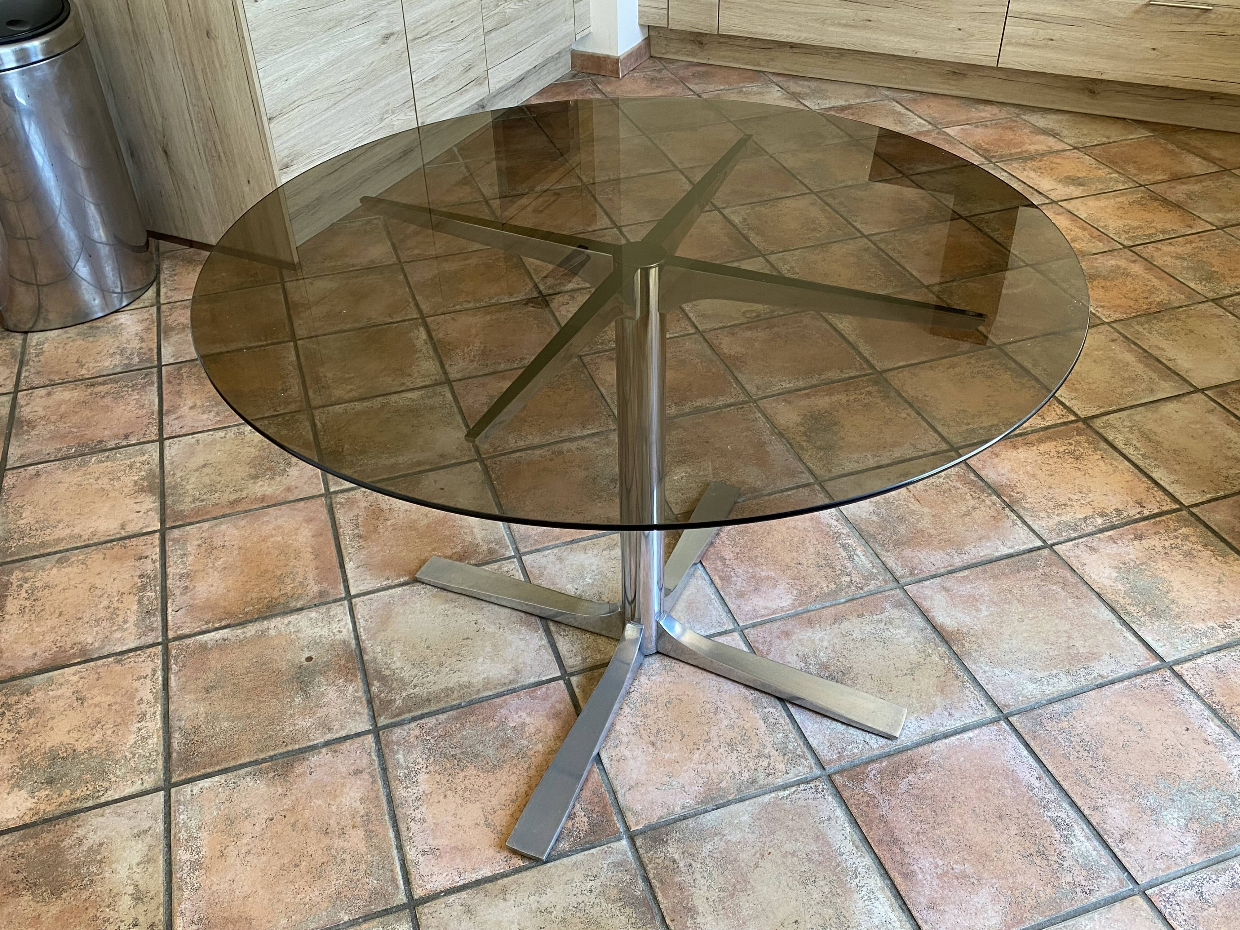 Roche Bobois table and its 4 chairs 1970s