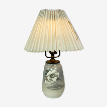 Royal Copenhagen porcelain lamp with floral motif