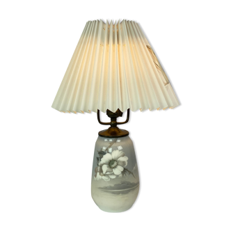 Royal Copenhagen porcelain lamp with floral motif