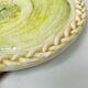 Vintage Ceramic Tarte Dish, Barbotine Lemon, 23 cm
