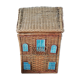 Maison coffre en rotin vintage