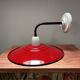 Red enamelled sheet metal wall light