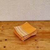 Set of 5 vintage orange napkins
