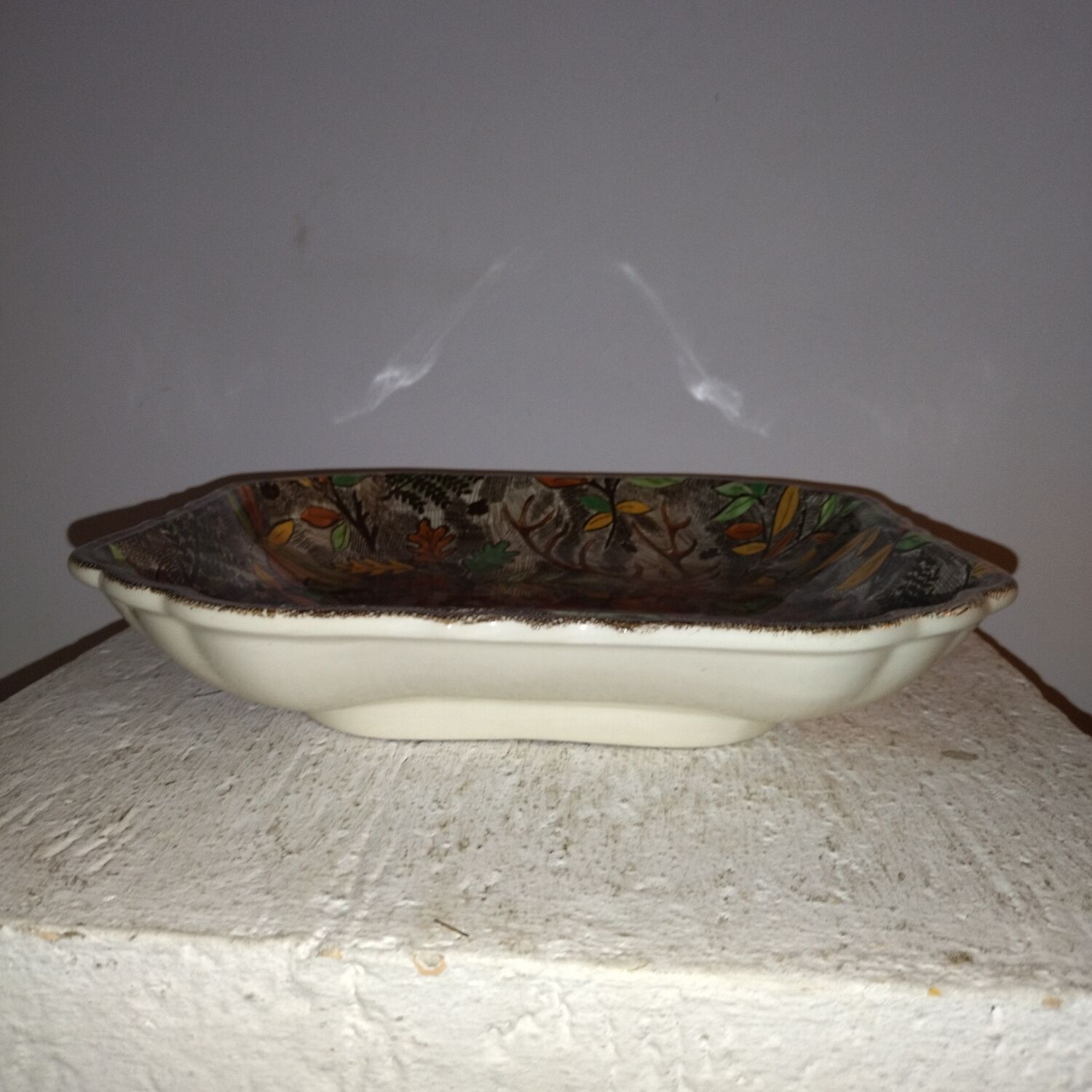 Flat jatte earthenware Gien Rambouillet