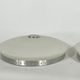 Stilux Milano, pair of round opaline glass ceiling lamps. 1960s