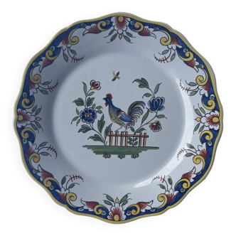 Assiette décorative porcelaine Rouen