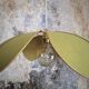 Flower suspension metal structure 6 petals in olive green linen