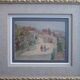 Painting scene of harvest in village around 1950