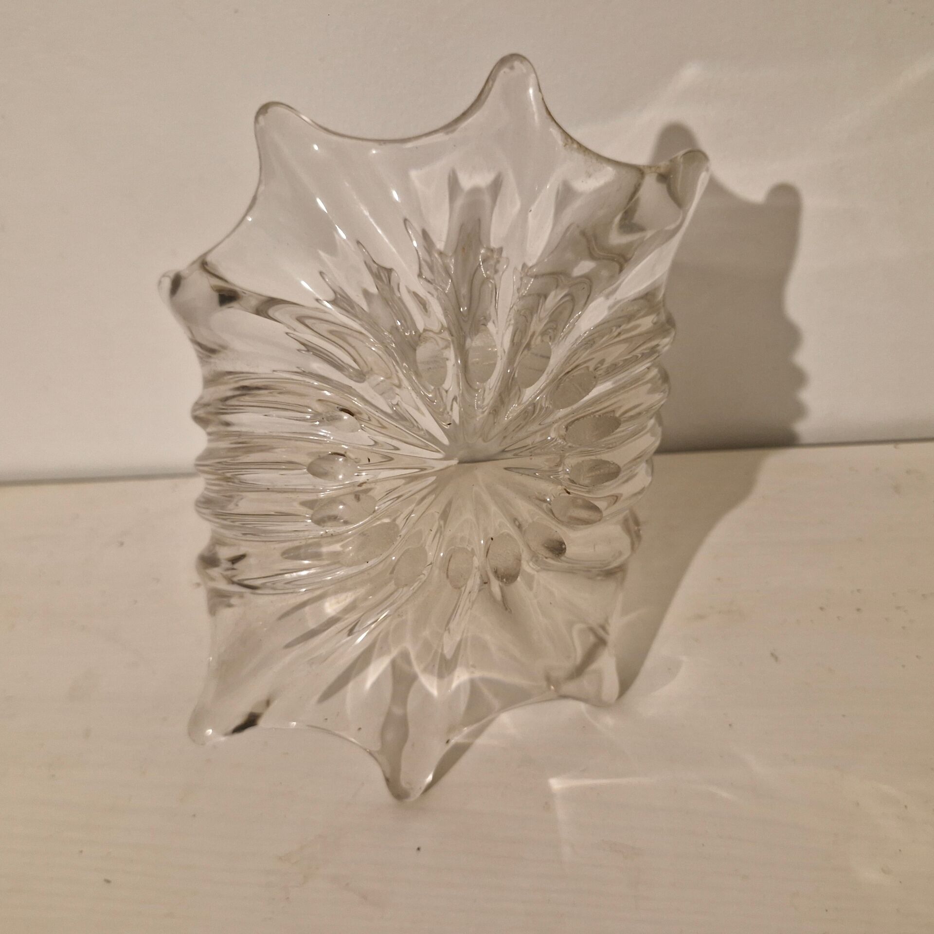 Coupe vintage  en verre epais et cristal