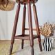 Tabouret haut d'atelier patiné