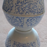 4 bowls in white and blue Chinese porcelain