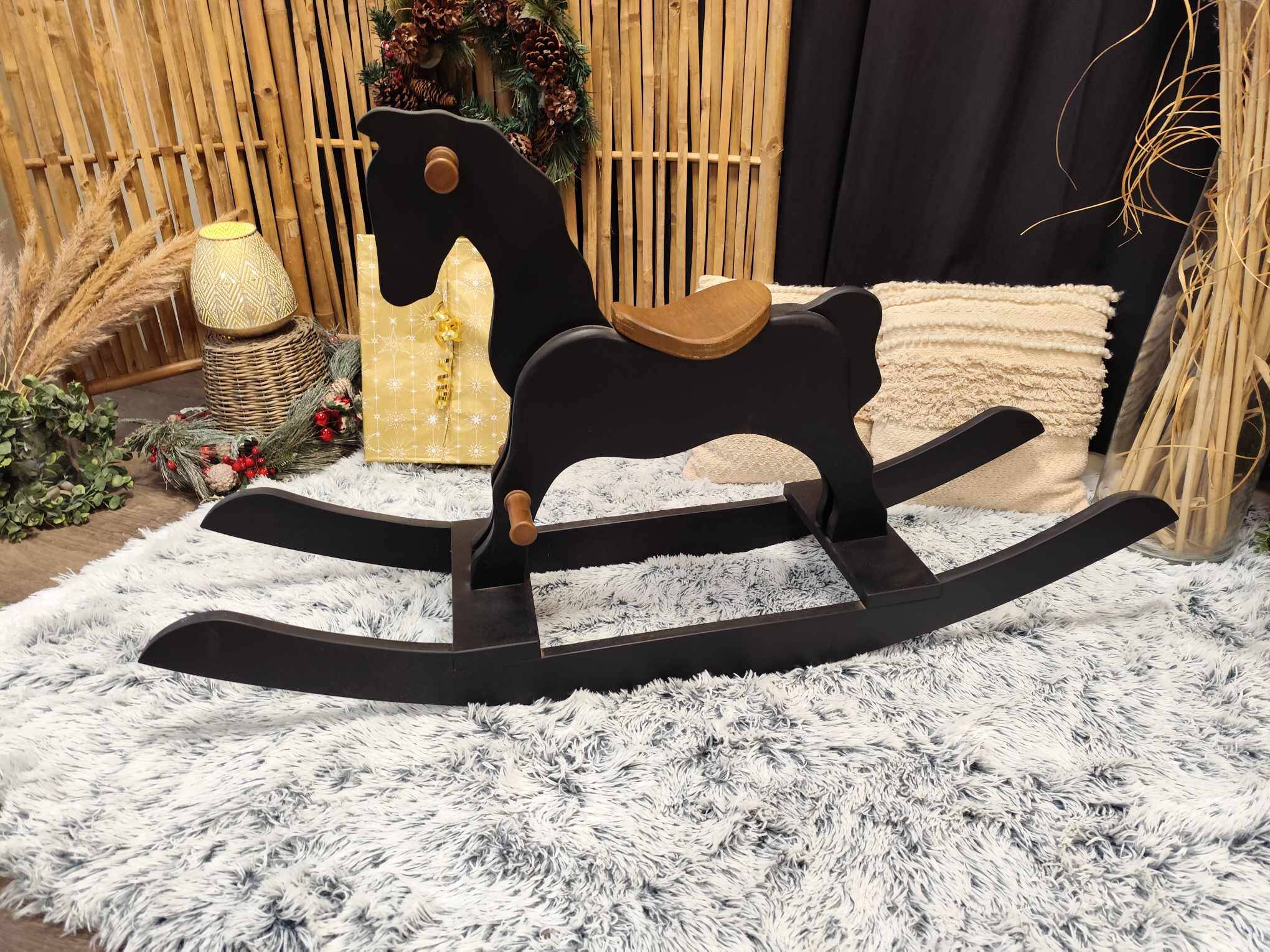 Cheval à bascule bois massif