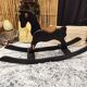 Solid wood rocking horse