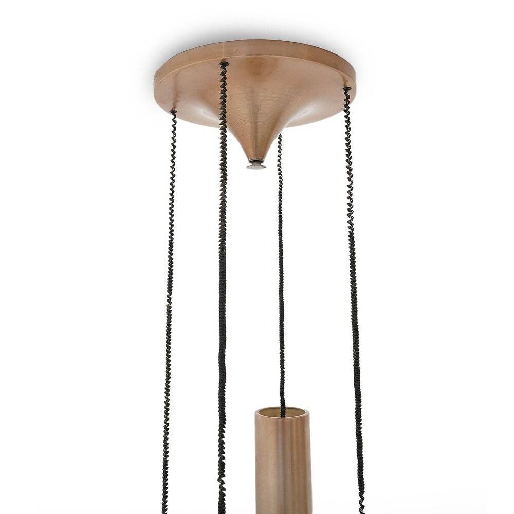Chandelier with 4 pendants and acrylic glass diffusers by Gaetano Missaglia, 1960s.