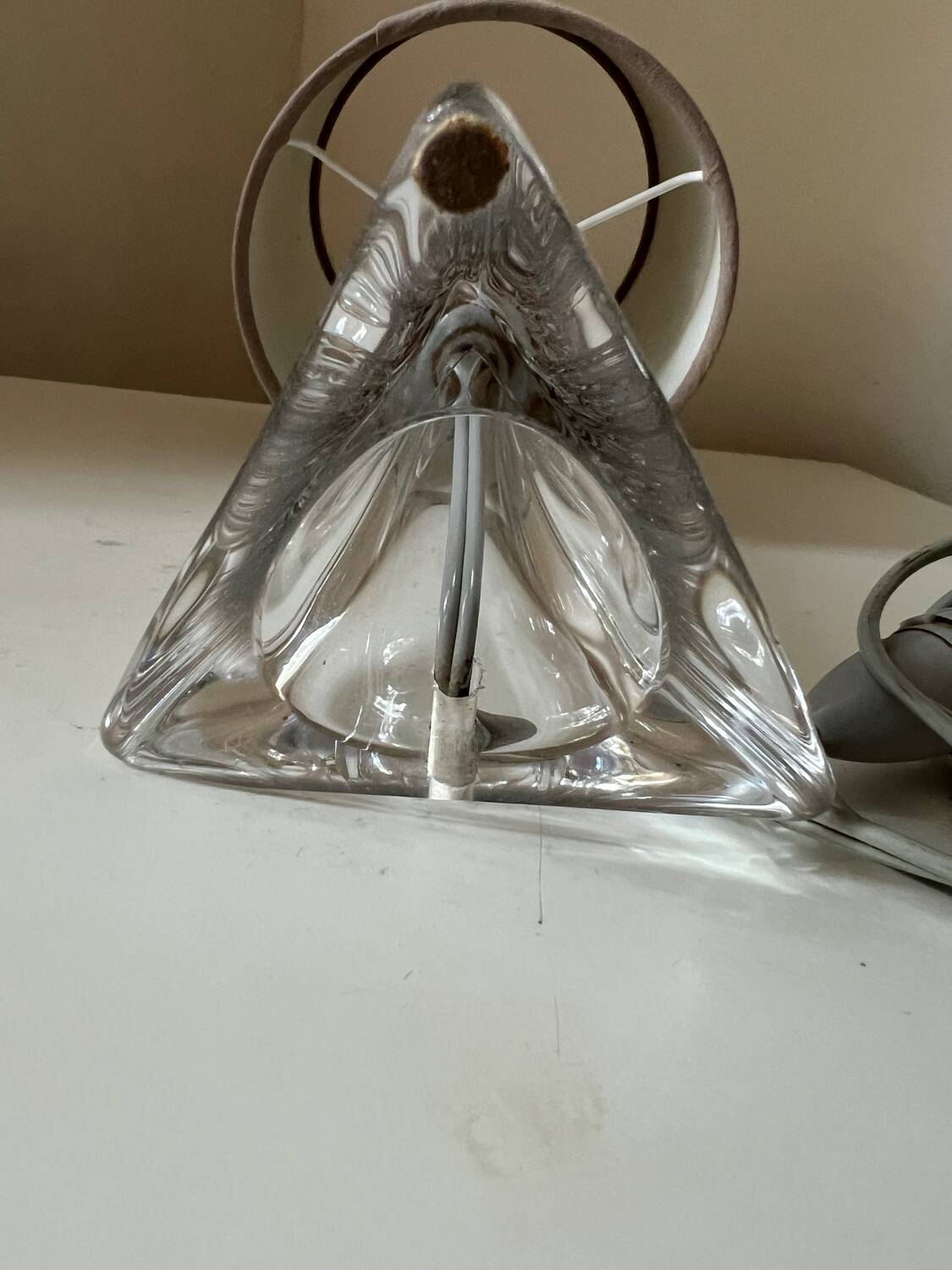 Small crystal bedside lamp Daum France