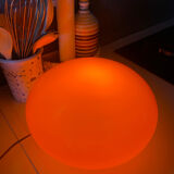 UFO lamp globe in vintage orange mushroom glass