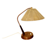 Lampe de table en sisal et teck par Temde