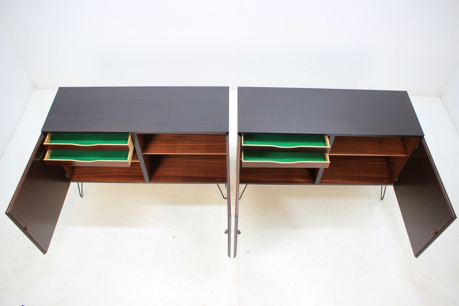 Pair of credenzas Scandinavian 60s mahogany and Rosewood