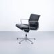 SOFT PAD CHAIR EA 217 EAMES BLACK LEATHER HERMAN MILLER PUBLISHED BY ICF 1970s