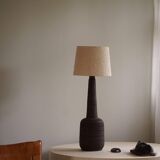 Tall decorative floor lamp in organic ceramic, mid-century Danish, 1970s.