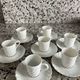 Service of 7 coffee cups + saucers in Limoges porcelain – Haviland –