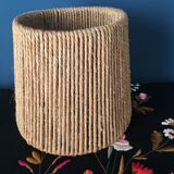 Terracotta lamp, string blinds, cable and vintage switch