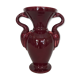 Red baluster vase with pink flamingo handles, signed Ray Camart, Antibes, circa 1960