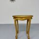 Antique 60s Hollywood Regency gilded and twisted wood table, pedestal table
