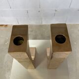 Bookend candle holders, Monique Geber