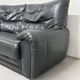 Anthracite grey leather sofa — Italian postmodern design