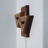 Dutch organic form ceramic wall sconce | 1960s