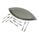 Fish service Guy Degrenne stainless steel 18-8 / dish 68 cm + cutlery