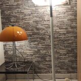 Floor lamp with tulip base and cascading globe 1980