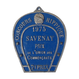 Old equestrian competition plaque savenay 1975