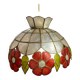 Suspension vintage en nacre et laiton