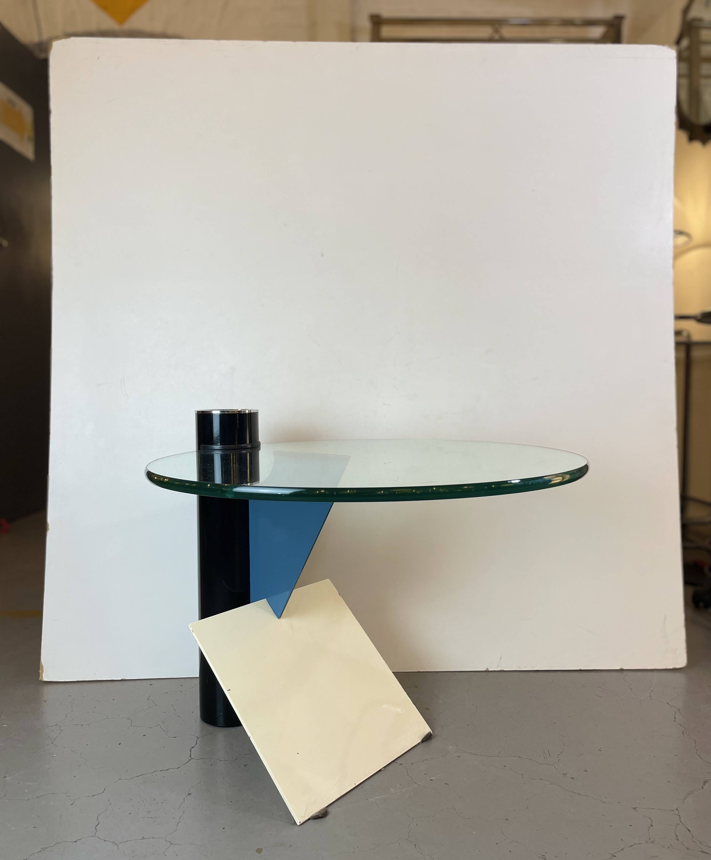 Memphis Postmodern Side Table by Peter Shire for Saporiti, 1980s