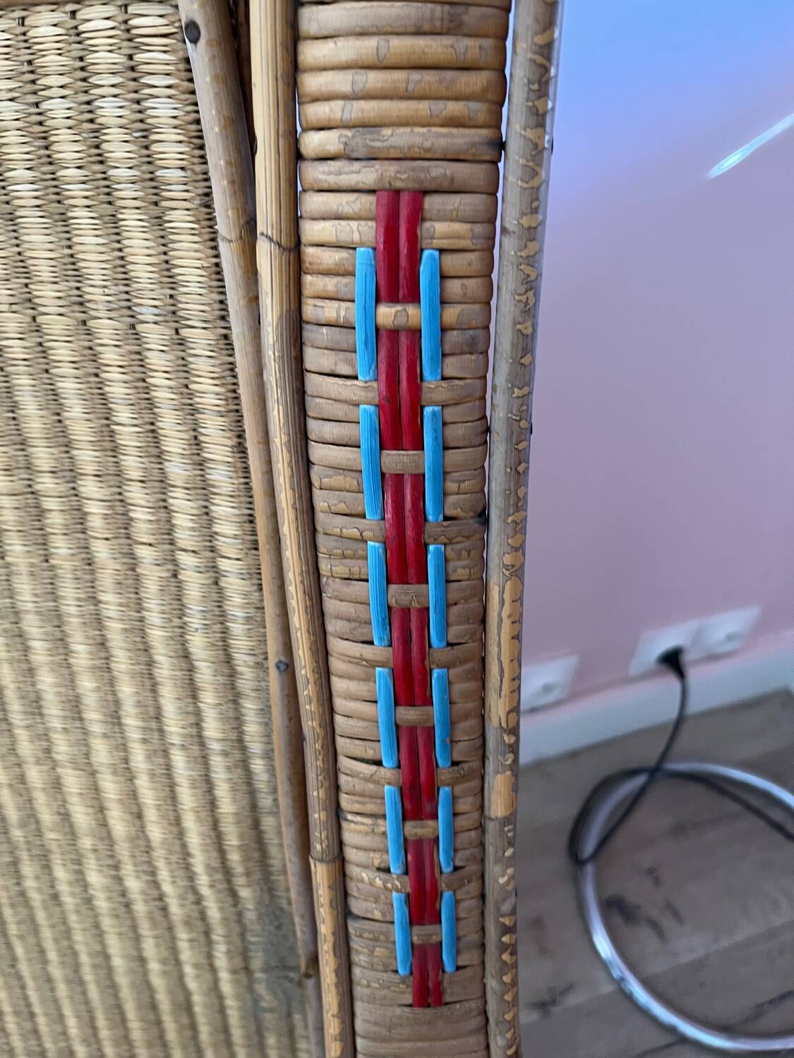 Art Deco armchair in rattan and wicker, 1920s