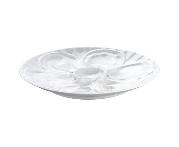 6 oyster plates white porcelain Pillivuyt