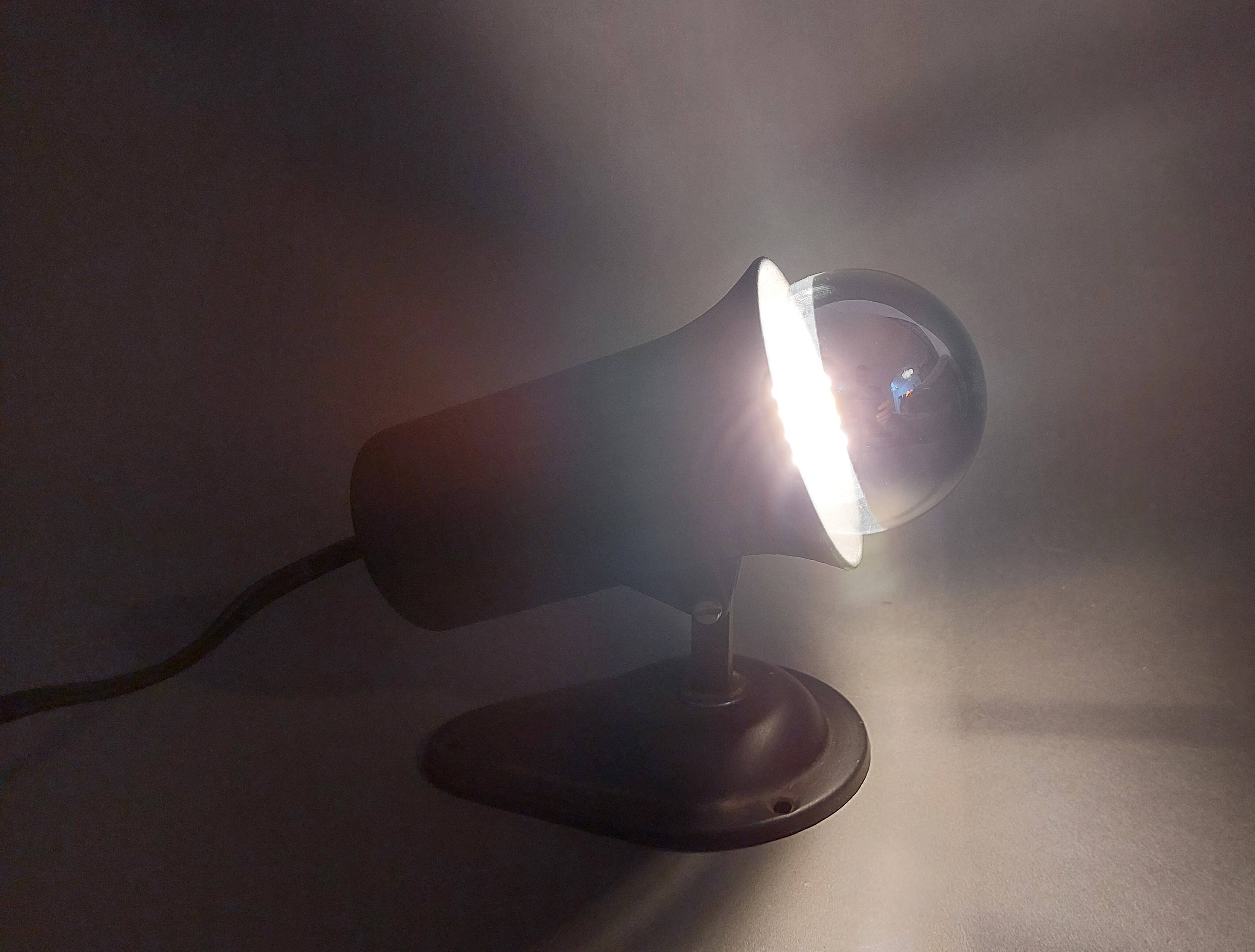 Vintage 1960 black Lita wall light.