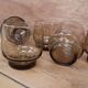 Set of 6 medium luminarc smoked glass glasses