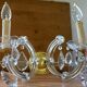 Vieille ensemble de 2 lampes Marie Thérése avec pampilles