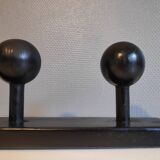 Vintage coat rack in black wood 4 pads